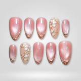 Petal Glow press-on nails