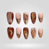 Bronze Star press-on nails