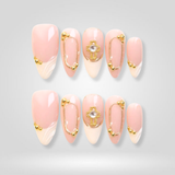 Gold Cross press-on nails
