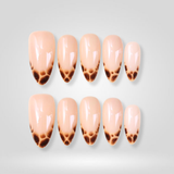 Cocoa Fade French press-on nails with tortoise shell inspiration