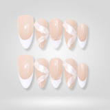Pearl Swirl press-on nails