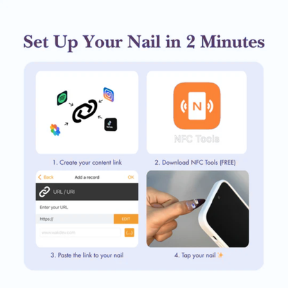 NFC Nail Keychain