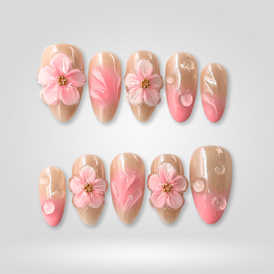 Cherry Blossom press-on nails