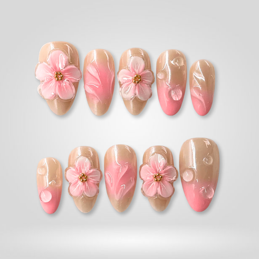 Cherry Blossom press-on nails