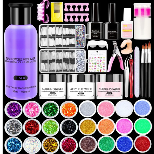 Acrylic Professional Nail Starter Kit with all included tools