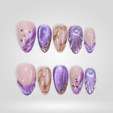 Violet Shell press-on nails