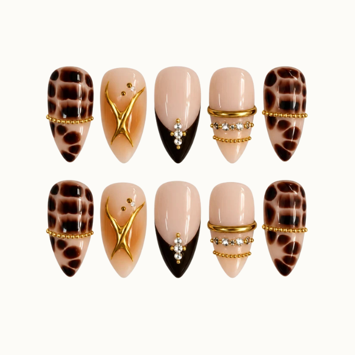 Tortoise Gilded Nude Press-On Nails