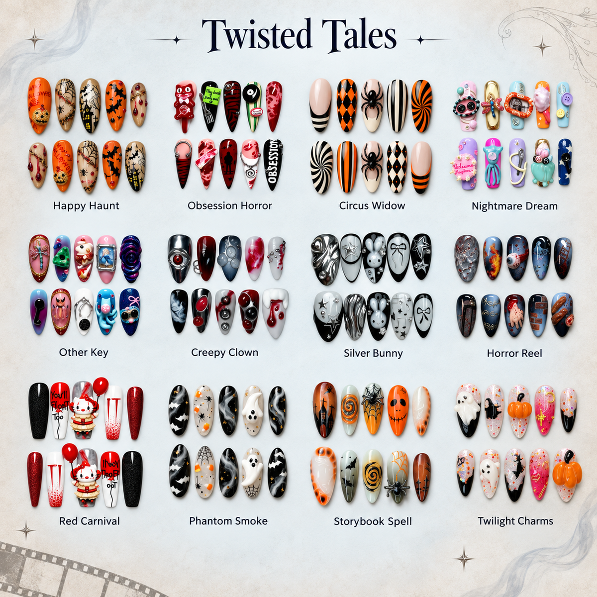 Twisted Tales 3D Collection– Halloween Press-On Nails