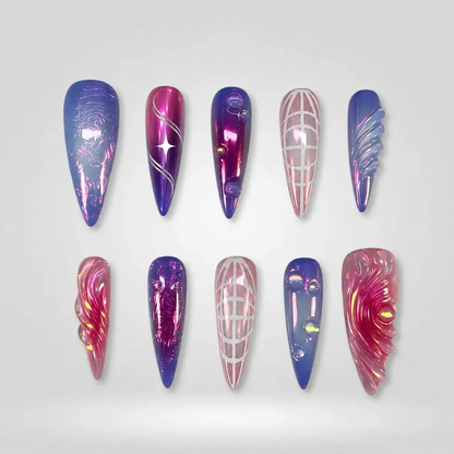 Cosmic Aura Handmade Press-On Nails