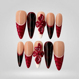Ruby Petal 3D Fall Press-On Nails