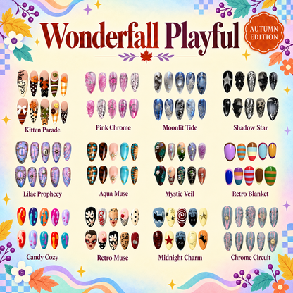 Wonderfall Playful Collection – Autumn Press-On Nails