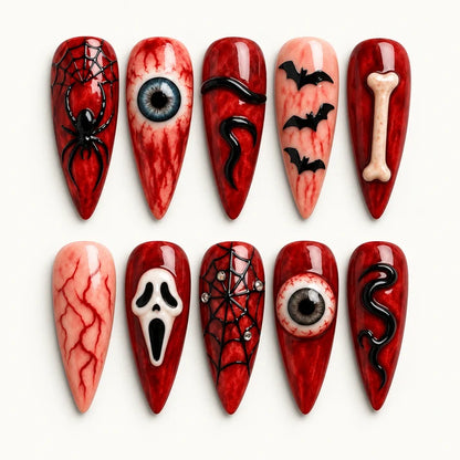 Flesh Fright Halloween Nails