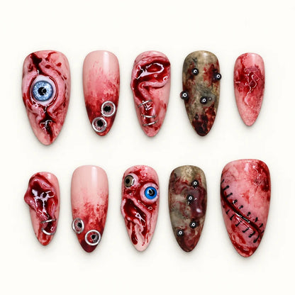 Flesh Fright Halloween Nails