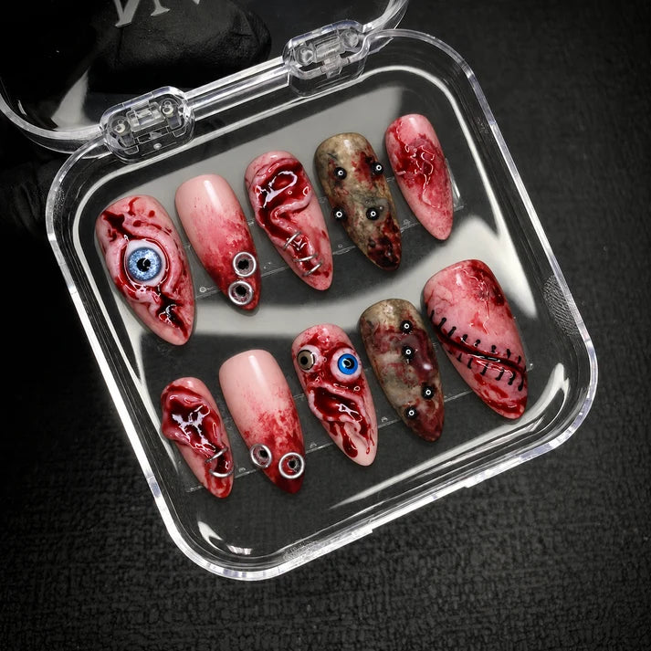 Flesh Fright Halloween Nails