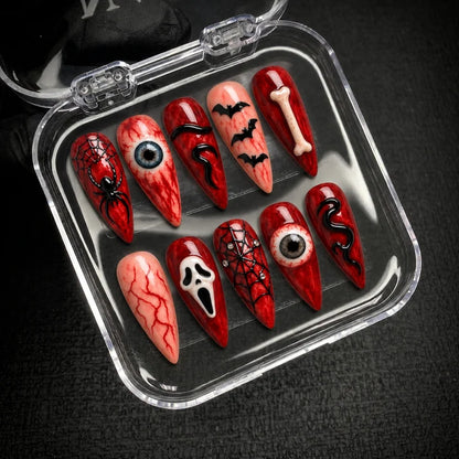 Flesh Fright Halloween Nails