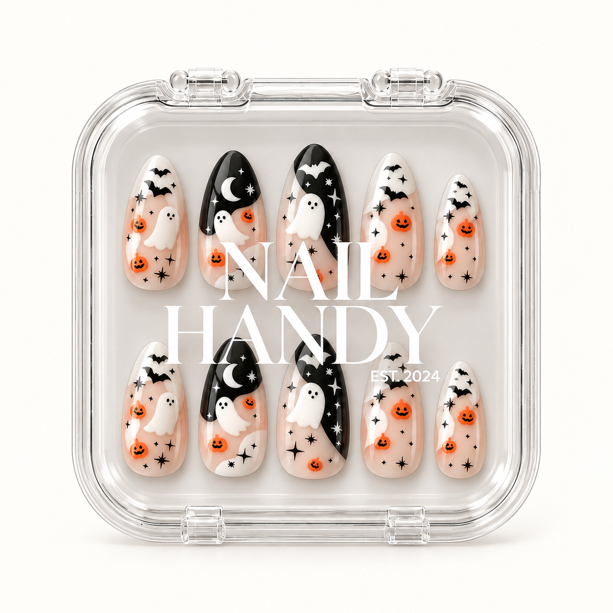Nail Handy package box for the Moonlit Ghost Parade press-on nail set.