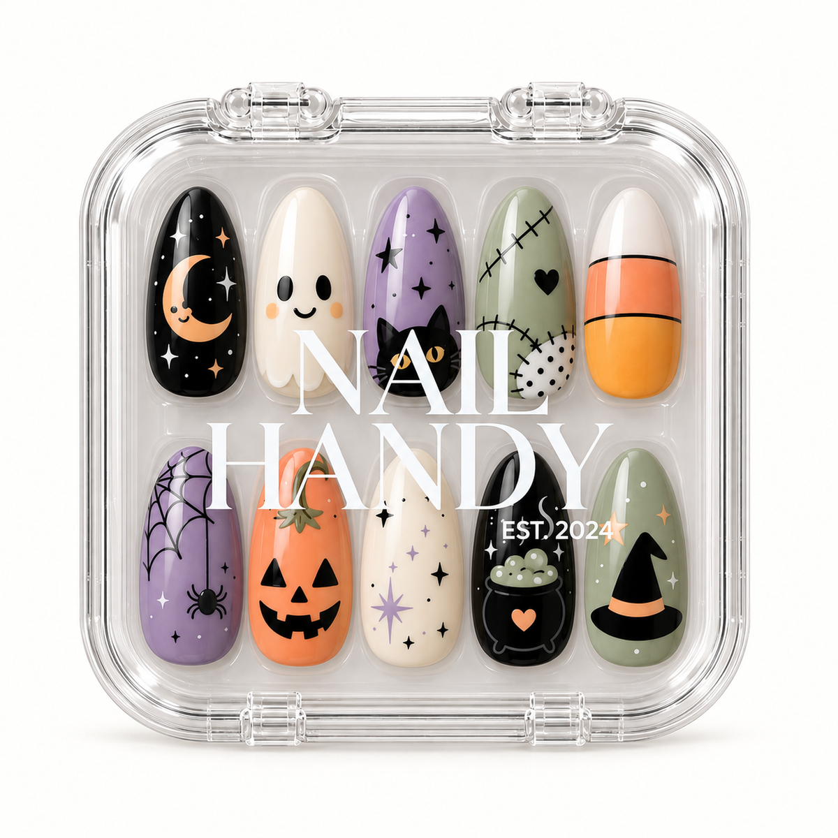 Nail Handy package box for the Pastel Spooky Parade press-on nails.