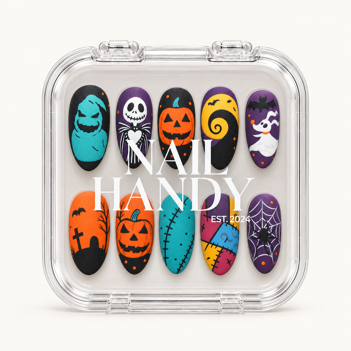 Nail Handy branded package box for the Spooky Storybook press-on nail set.