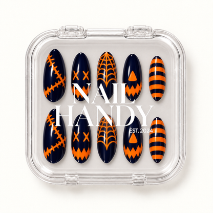 Nail Handy package box for the Midnight Web Press-On Nails set