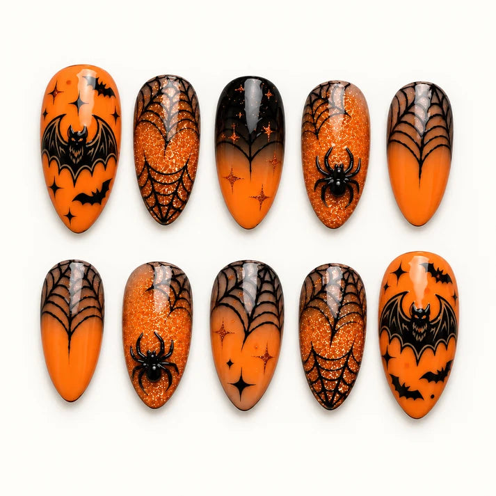 Web of Horrors Halloween Press-On Nails