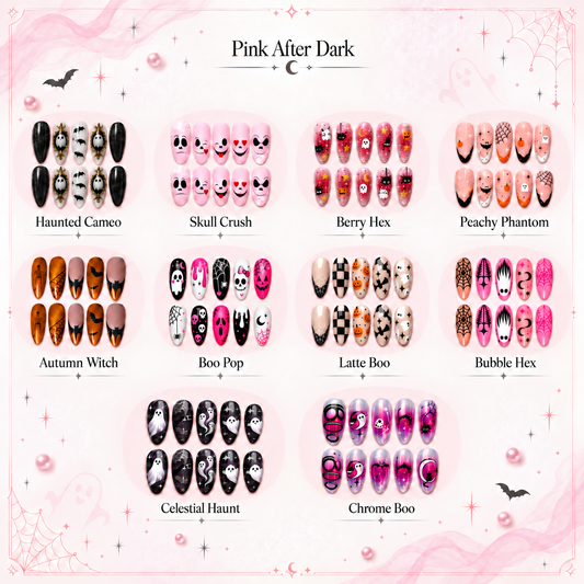 Pink After Dark Collection– Halloween Press-On Nails