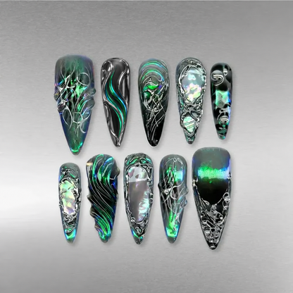 Metallic Vibe Chrome Press-On Nails