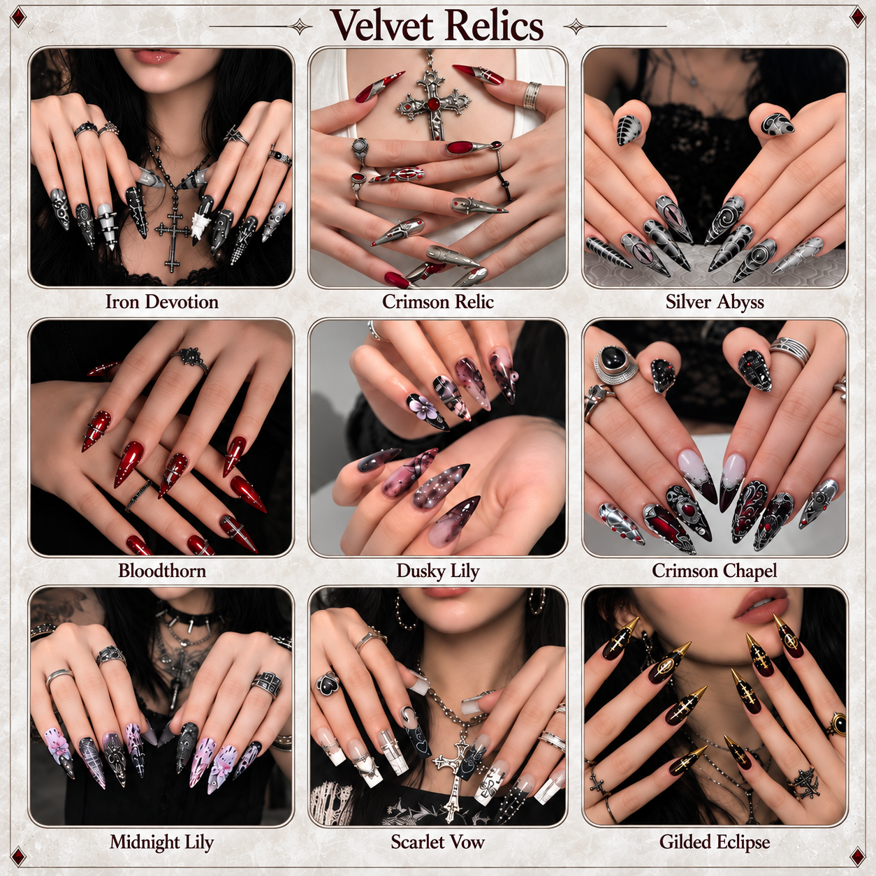 Gothic Relics Collection– Halloween Press-On Nails