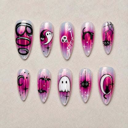Pink After Dark Collection– Halloween Press-On Nails
