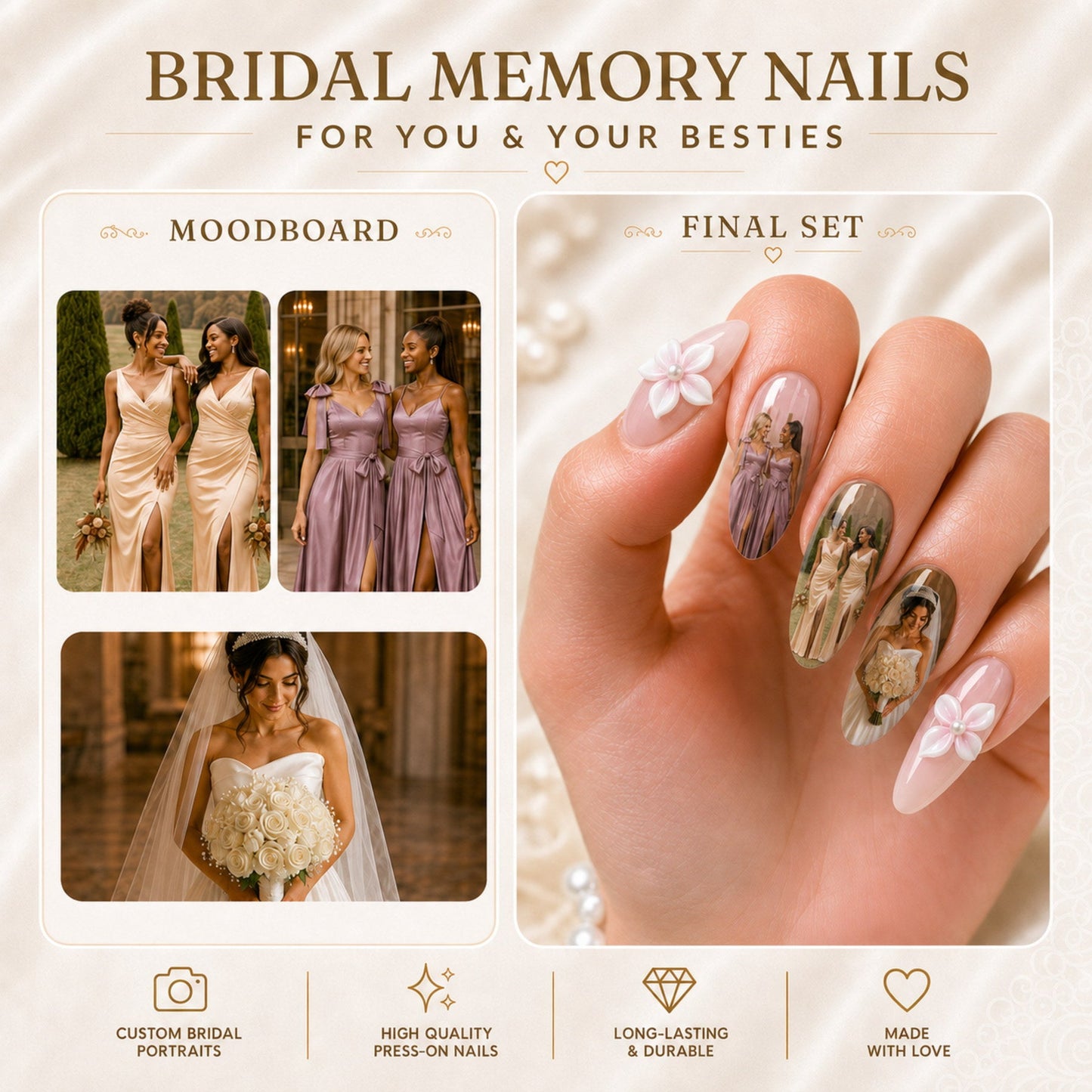 Custom Square Photo Nails