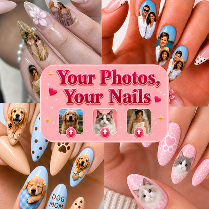 Custom Square Photo Nails