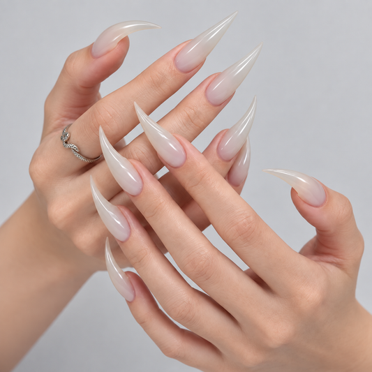Ivory Fang Claw Press-On Nails