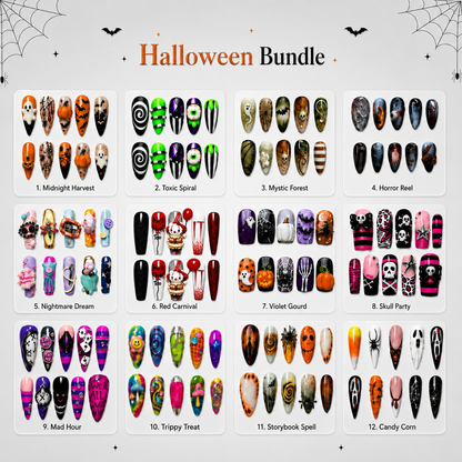 Spooky 3D Halloween nails with sculpted details