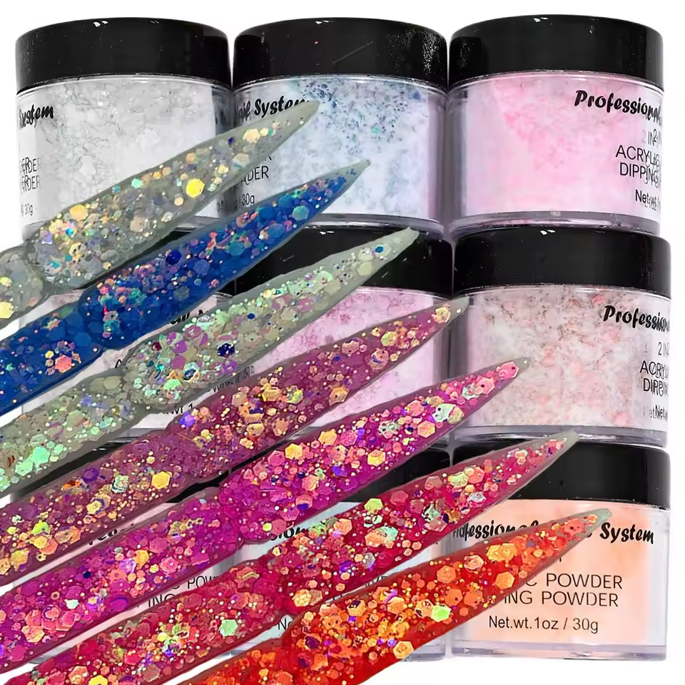 Glitter acrylic powder 10ml for nails
