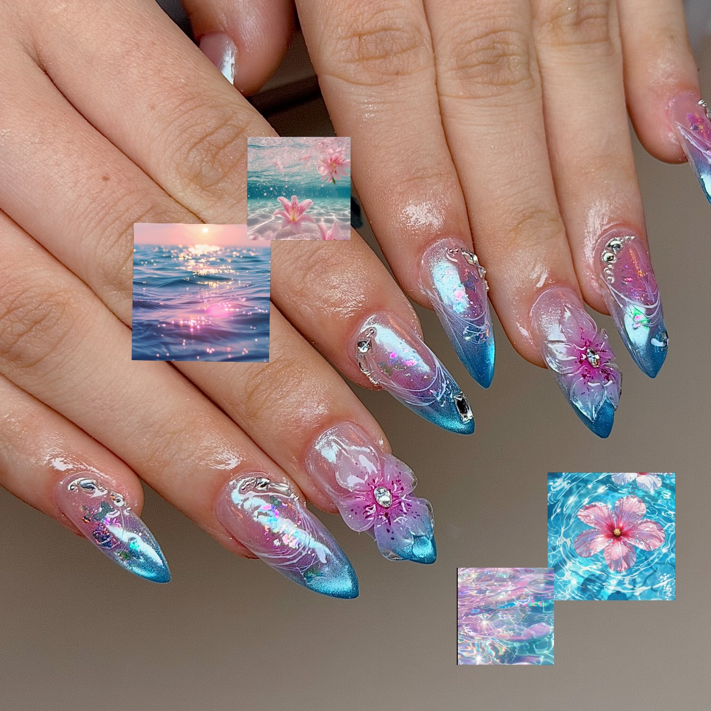 Ethereal Bloom press-on nails