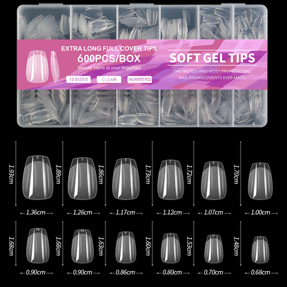 600pcs Nail Tips Cover