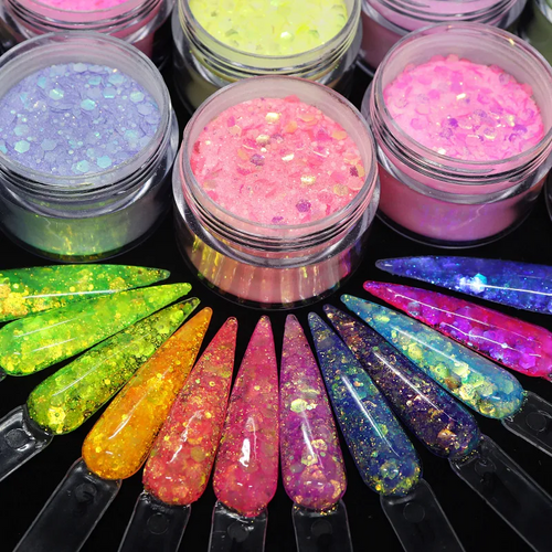 Glitter Acrylic Powder jar closed