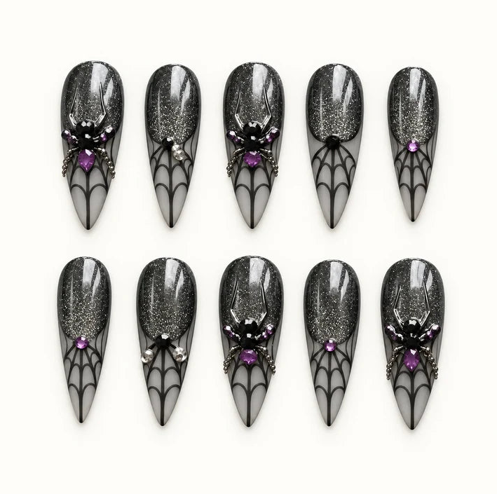 Web of Horrors Halloween Press-On Nails