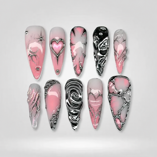 Shadow Glow 3D Gothic Press-On Nails