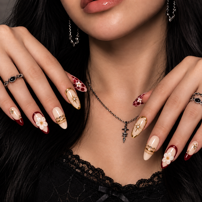 Velvet Leopard Bloom Press-On Nails