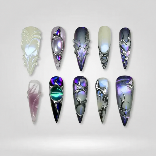 Shadow Kiss Gothic Metallic Press-On Nails
