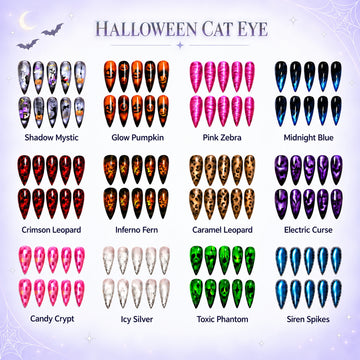 Halloween Cat Eye Collection – Press-On Nails