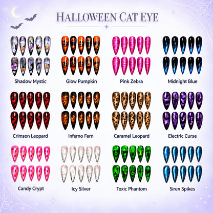 Halloween Cat Eye Collection – Press-On Nails