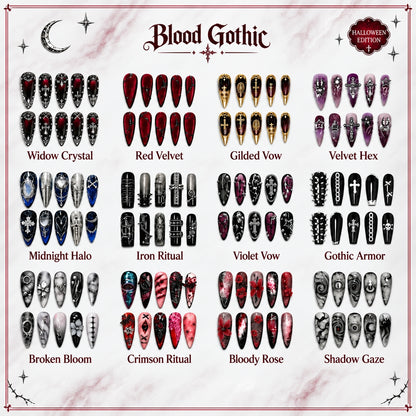 Blood Gothic Collection – Halloween Press-On Nails