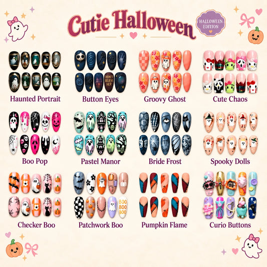 Cutie Halloween 2D Collection – Halloween Press-On Nails