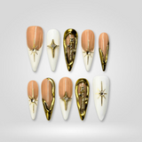 Golden Star press-on nails