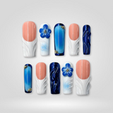 Ocean Bloom press-on nails