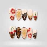 Autumn Blossom press-on nails