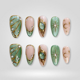 Emerald Moon press-on nails