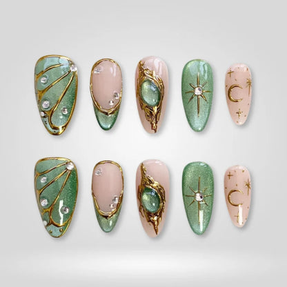 Wonderfall Cat Eye Collection – Autumn Press-On Nails