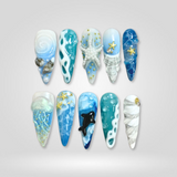Ocean Breeze press-on nails